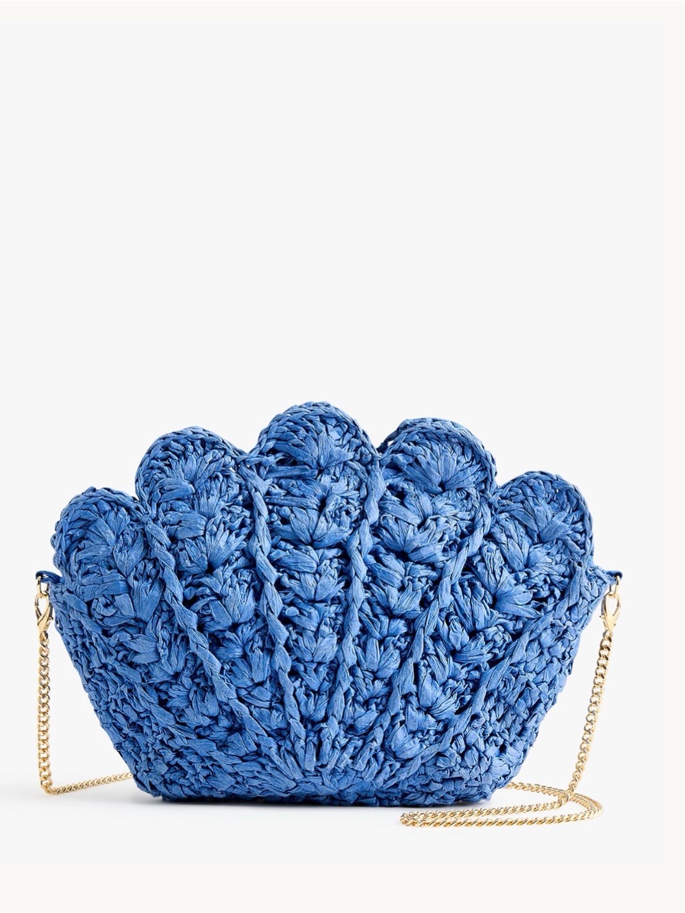J. Crew Woven shell clutch • Santorini Blue • NWT • CT535